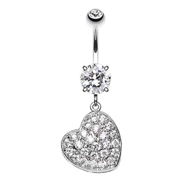 Seduced My Heart Belly Piercing Ring - Dangling Belly Ring. Navel Rings Australia.