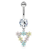 Trinity Matrix Triangle Belly Dangle - Dangling Belly Ring. Navel Rings Australia.