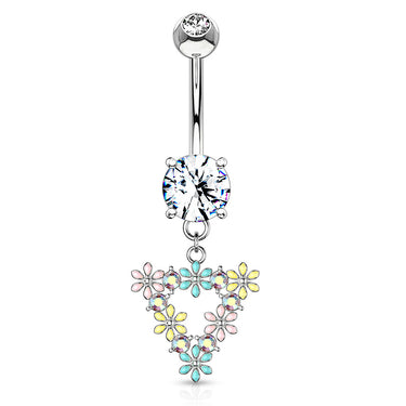 Trinity Matrix Triangle Belly Dangle - Dangling Belly Ring. Navel Rings Australia.