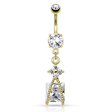 Little Findings Belly Dangle with Gold Plating - Dangling Belly Ring. Navel Rings Australia.