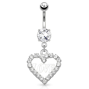 Une Déclaration D’amour Belly Ring - Dangling Belly Ring. Navel Rings Australia.