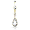 Sydney's Facet-Cut Gem Belly Bar with Gold Plating