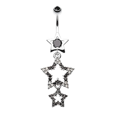 Star Show Ground Belly Dangle - Dangling Belly Ring. Navel Rings Australia.