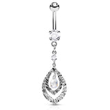 Industrial Teardrops Belly Dangle - Dangling Belly Ring. Navel Rings Australia.