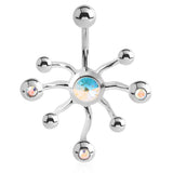 Dermal Inspirations Navel Ring - Fixed (non-dangle) Belly Bar. Navel Rings Australia.