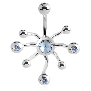 Dermal Inspirations Navel Ring - Fixed (non-dangle) Belly Bar. Navel Rings Australia.