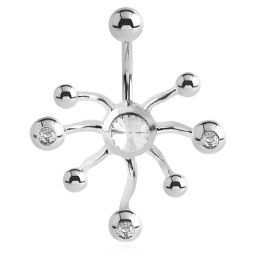 Dermal Inspirations Navel Ring - Fixed (non-dangle) Belly Bar. Navel Rings Australia.