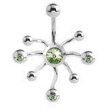 Dermal Inspirations Navel Ring - Fixed (non-dangle) Belly Bar. Navel Rings Australia.