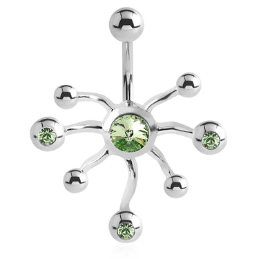 Dermal Inspirations Navel Ring - Fixed (non-dangle) Belly Bar. Navel Rings Australia.