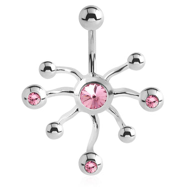Dermal Inspirations Navel Ring - Fixed (non-dangle) Belly Bar. Navel Rings Australia.