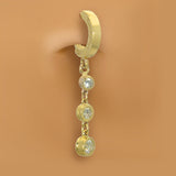 TummyToys® 14K Yellow Gold Diamond Journey Belly Piercing - TummyToys® Patented Clasp. Navel Rings Australia.