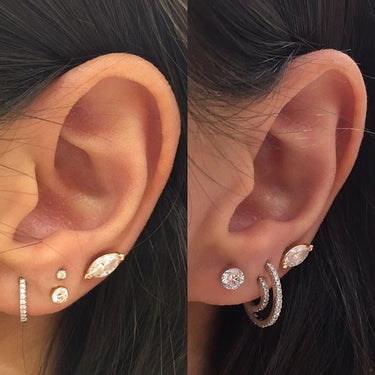 Diamond Eternity Earring by Maria Tash in 18K Gold - Earring. Navel Rings Australia.