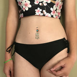Viridian Dreams Belly Button Ring - Dangling Belly Ring. Navel Rings Australia.