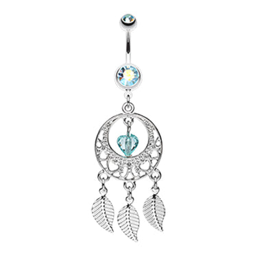 Viridian Dreams Belly Button Ring - Dangling Belly Ring. Navel Rings Australia.