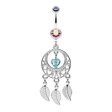 Viridian Dreams Belly Button Ring - Dangling Belly Ring. Navel Rings Australia.
