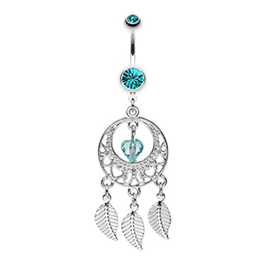 Viridian Dreams Belly Button Ring - Dangling Belly Ring. Navel Rings Australia.