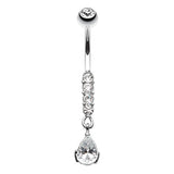 Rain Droplets Belly Bar - Dangling Belly Ring. Navel Rings Australia.