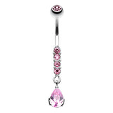 Rain Droplets Belly Bar - Dangling Belly Ring. Navel Rings Australia.