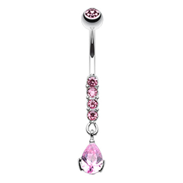 Rain Droplets Belly Bar - Dangling Belly Ring. Navel Rings Australia.