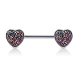 Druzy Love Heart Nipple Ring - Nipple Ring. Navel Rings Australia.