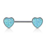 Druzy Love Heart Nipple Ring - Nipple Ring. Navel Rings Australia.