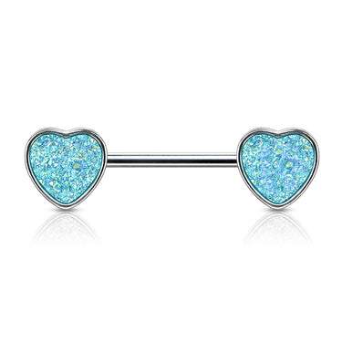 Druzy Love Heart Nipple Ring - Nipple Ring. Navel Rings Australia.