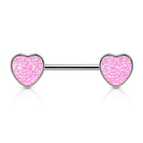Druzy Love Heart Nipple Ring - Nipple Ring. Navel Rings Australia.