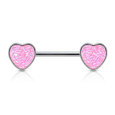 Druzy Love Heart Nipple Ring - Nipple Ring. Navel Rings Australia.