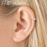 Single Opal Spike with DIAMONDS. Eternity Earring by Maria Tash in 18K Gold - Earring. Navel Rings Australia.