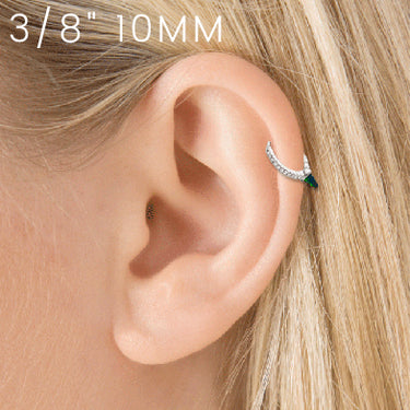 Single Opal Spike with DIAMONDS. Eternity Earring by Maria Tash in 18K Gold - Earring. Navel Rings Australia.