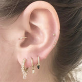Single Opal Spike with DIAMONDS. Eternity Earring by Maria Tash in 18K Gold - Earring. Navel Rings Australia.