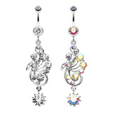 Regal Rush Belly Dangle - Dangling Belly Ring. Navel Rings Australia.