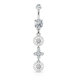 Uniting Daisy Chain Belly Ring - Dangling Belly Ring. Navel Rings Australia.