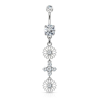 Uniting Daisy Chain Belly Ring - Dangling Belly Ring. Navel Rings Australia.