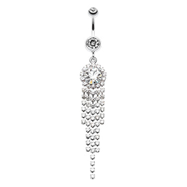 The Jewel Circuit Belly Dangle - Dangling Belly Ring. Navel Rings Australia.