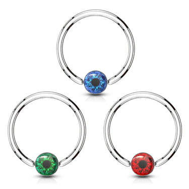 I C U Eyeball Captive Bead Belly Rings - Captive Belly Ring. Navel Rings Australia.