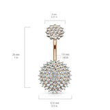 Crowned Motley™ Belly Bar - Fixed (non-dangle) Belly Bar. Navel Rings Australia.