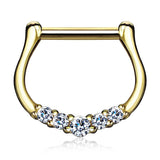 Quinque Septum Ring in 14K Yellow Gold - Septum. Navel Rings Australia.