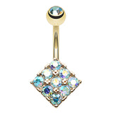Misty Bambina Belly Bar in Gold - Fixed (non-dangle) Belly Bar. Navel Rings Australia.