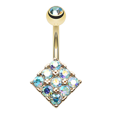 Misty Bambina Belly Bar in Gold - Fixed (non-dangle) Belly Bar. Navel Rings Australia.