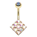 Misty Bambina Belly Bar in Gold - Fixed (non-dangle) Belly Bar. Navel Rings Australia.