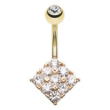 Misty Bambina Belly Bar in Gold - Fixed (non-dangle) Belly Bar. Navel Rings Australia.