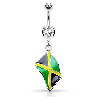 Around the World Flag Belly Rings - Dangling Belly Ring. Navel Rings Australia.
