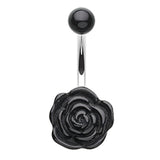 Rosette's Floral Bloom Belly Rings - Fixed (non-dangle) Belly Bar. Navel Rings Australia.