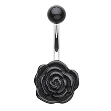 Rosette's Floral Bloom Belly Rings - Fixed (non-dangle) Belly Bar. Navel Rings Australia.