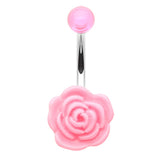 Rosette's Floral Bloom Belly Rings - Fixed (non-dangle) Belly Bar. Navel Rings Australia.
