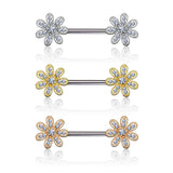 Fusioń Flower Nipple Jewellery - Nipple Ring. Navel Rings Australia.