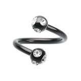 Royale Metallics Multi Gem Spiral Twisters - Spiral Twister Twistie. Navel Rings Australia.