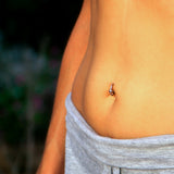 Captive Bead Body Jewellery in 14K White Gold - Captive Belly Ring. Navel Rings Australia.
