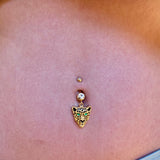 MEOW Cat Panther Navel Rings - Dangling Belly Ring. Navel Rings Australia.